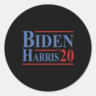 Pegatina Redonda Joe Biden Kamala Harris Presidente demócrata liber