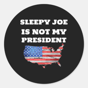 Pegatina Redonda Joe Biden No Es Mi Elección Presidencial Harris En