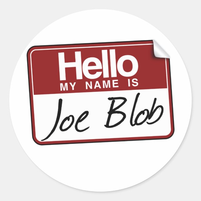 PEGATINA REDONDA JOE BLOB (Anverso)