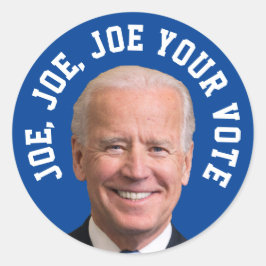 Pegatina Redonda Joe, Joe, Joe Tu Voto