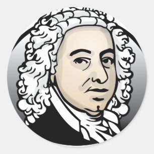 Pegatina Redonda Johann Sebastian Bach