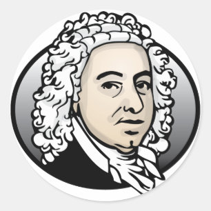 Pegatina Redonda Johann Sebastian Bach