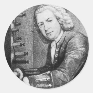 Pegatina Redonda Johann Sebastian Bach Stuff