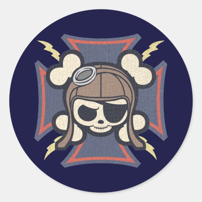 Pegatina Redonda Johhny Maltese (Anverso)