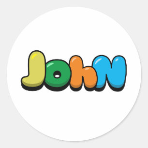 Pegatina Redonda John