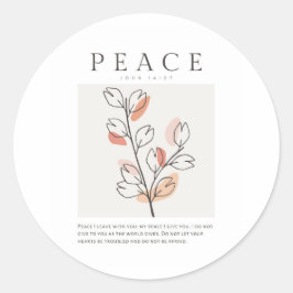 Pegatina Redonda John 14:27 Paz te dejo