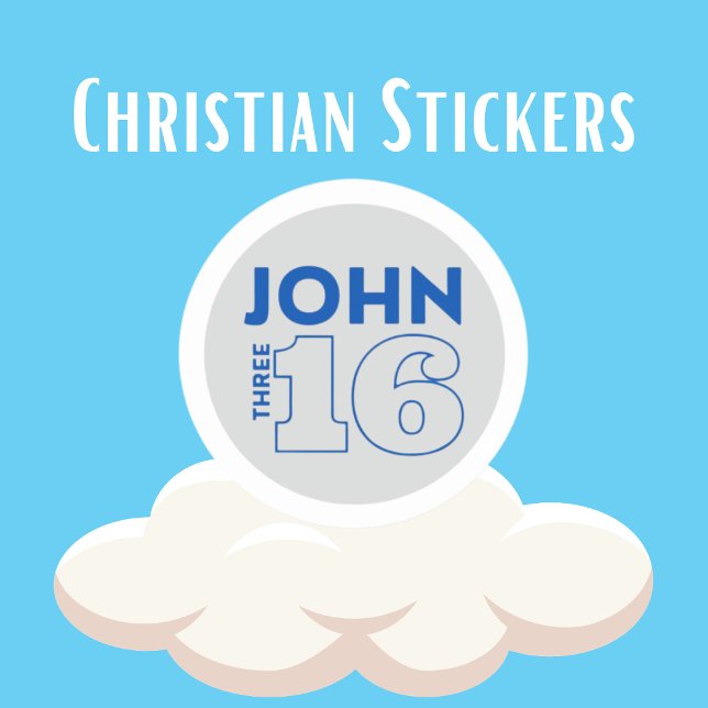 Pegatina Redonda John 3:16 Pegatinas cristianos (Subido por el creador)
