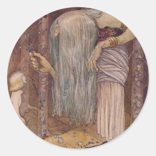 Pegatina Redonda John Bauer TROLL HERB