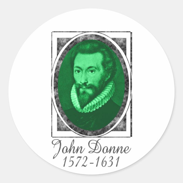 Pegatina Redonda John Donne (Anverso)