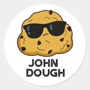 Pegatina Redonda John Dough Funny Baking Pun