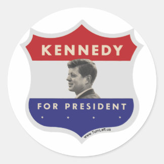PEGATINA REDONDA JOHN F KENNEDY