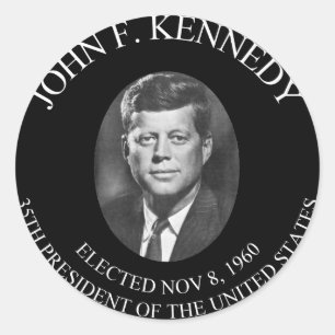 PEGATINA REDONDA JOHN F. MONEDA PRESIDENCIAL DE KENNEDY ...........