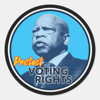 Pegatina Redonda John Lewis Protect Voting Rights Rótulo
