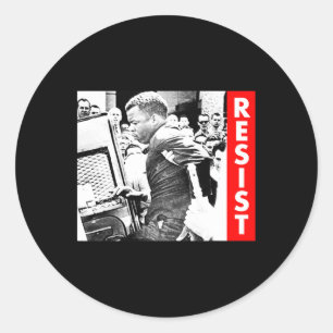 Pegatina Redonda John Lewis - Resist