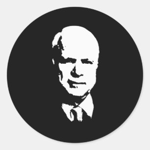 PEGATINA REDONDA JOHN MCCAIN PARA PRESIDENTE