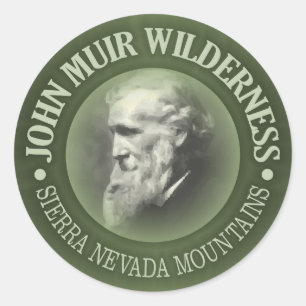 Pegatina Redonda John Muir Wilderness