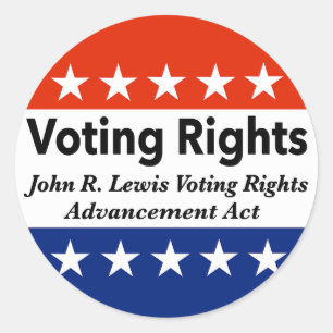 Pegatina Redonda John R. Lewis Voting Rights Advancement Act