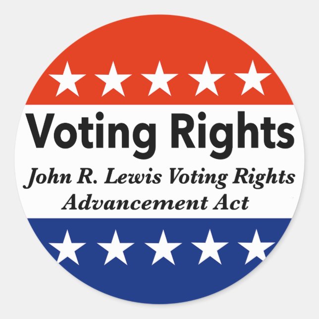 Pegatina Redonda John R. Lewis Voting Rights Advancement Act (Anverso)