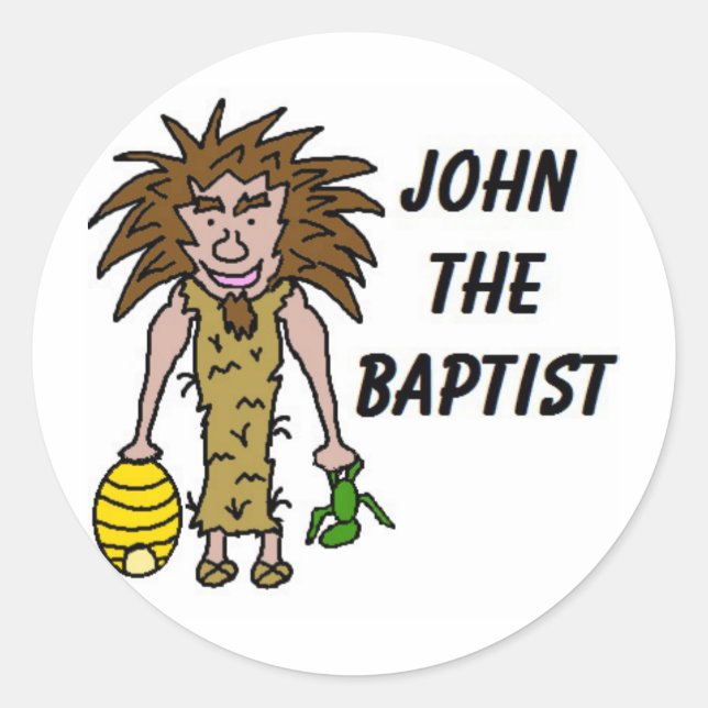 Pegatina Redonda John The Baptist Clipart (Anverso)