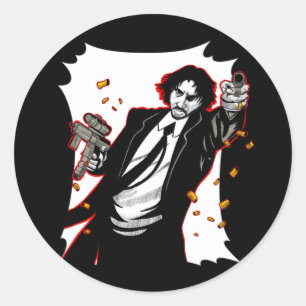 Pegatina Redonda John Wick
