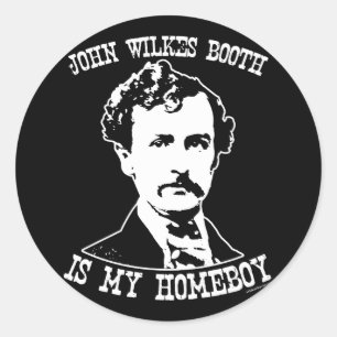 Pegatina Redonda john wilkes booke es mi homeboy