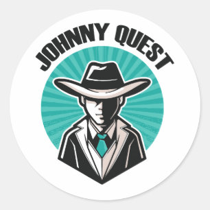 Pegatina Redonda Johnny Quest