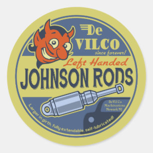 Pegatina Redonda Johnsons de la izquierda