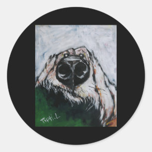 Pegatina Redonda Jojo El Perro