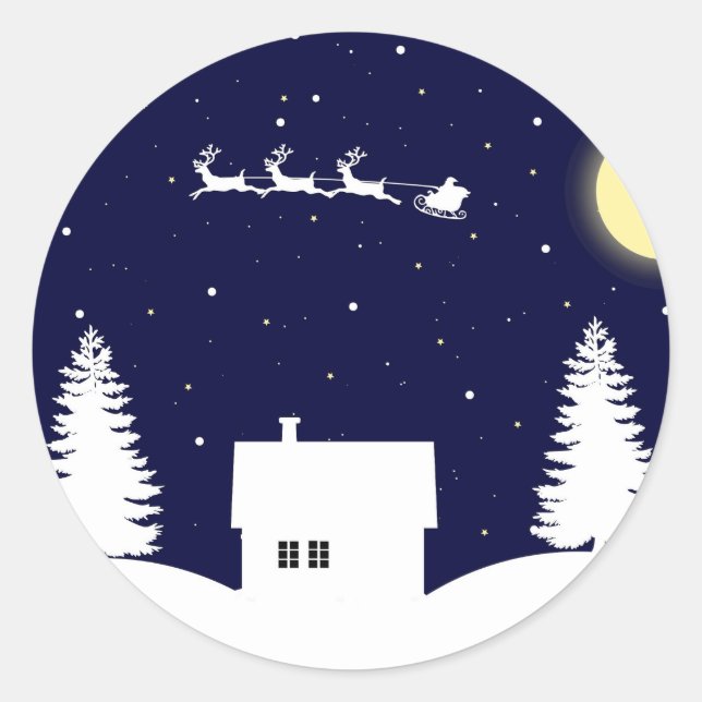 Pegatina Redonda jojojo navidad (Anverso)