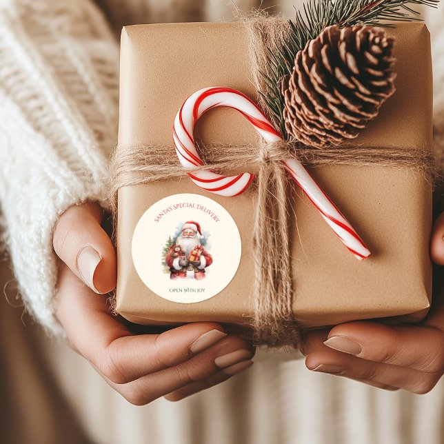 Pegatina Redonda Jolly Christmas Magic Sticker | Holiday Label (Subido por el creador)