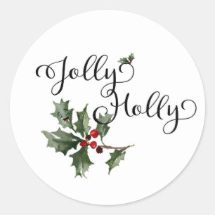 Pegatina Redonda Jolly Holly