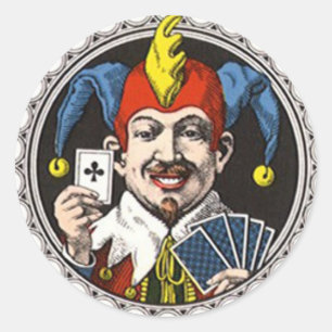Pegatina Redonda jolly joker