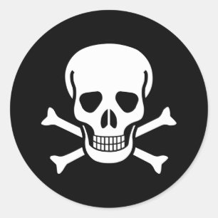 Pegatina Redonda Jolly Roger