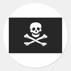 Pegatina Redonda jolly roger