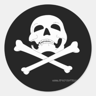 Pegatina Redonda Jolly Roger #4