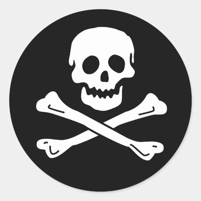 Pegatina Redonda jolly-roger-own-work-2a (Anverso)