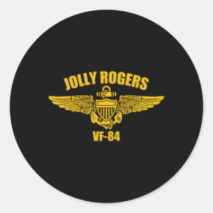 Pegatina Redonda Jolly Rogers Vf-84