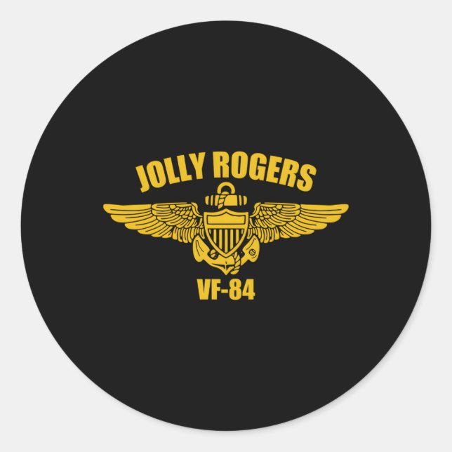 Pegatina Redonda Jolly Rogers Vf-84 (Anverso)