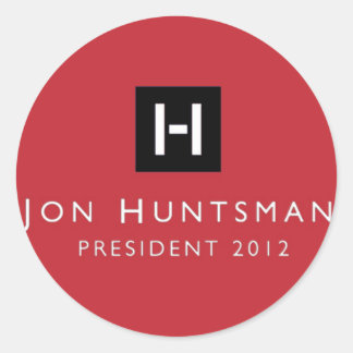 Pegatina Redonda Jon Huntsman 2012 Presidente