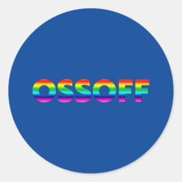 Pegatina Redonda Jon Ossoff Georgia Escurrimiento del Senado orgull