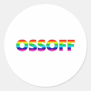 Pegatina Redonda Jon Ossoff Georgia Escurrimiento del Senado orgull