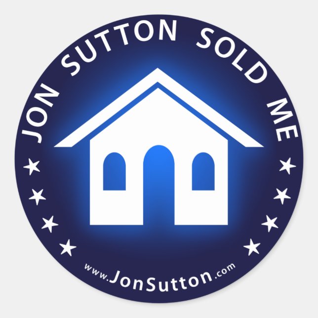Pegatina Redonda Jon Sutton me vendió (Anverso)