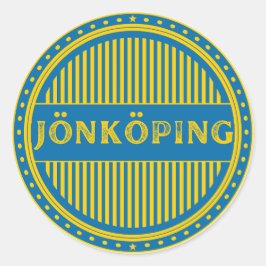 Pegatina Redonda Jönköping City Pride Emblem – Swedish Identity