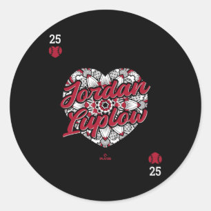 Pegatina Redonda Jordan Luplow de Hearts vende jugador Arizona Vale