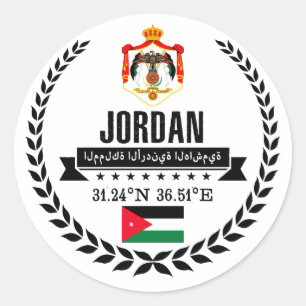 Pegatina Redonda Jordania