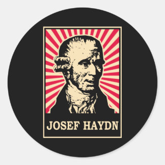 Pegatina Redonda Josef Haydn