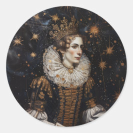 Pegatina Redonda Josefina de la Corona - Pegatinas redondos para el