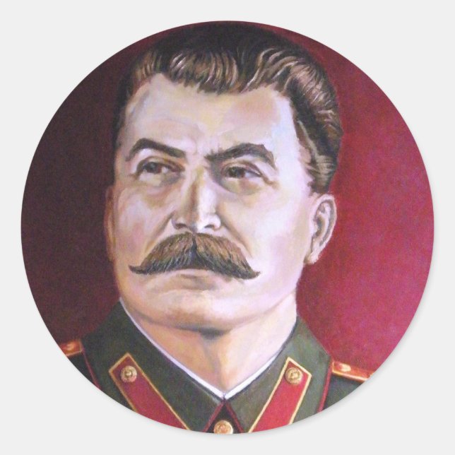 Pegatina Redonda Joseph Stalin (Anverso)