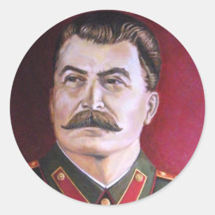 Pegatina Redonda Joseph Stalin
