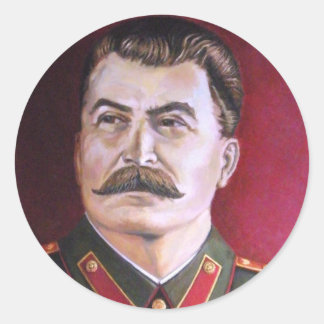 Pegatina Redonda Joseph Stalin